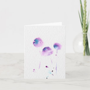 Blume Watercolorraum-Anmerkungskarte Karte