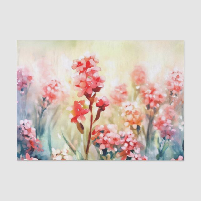 Blume-Waxblume (A) Wasserfarbe Seidenpapier (Vorderseite)