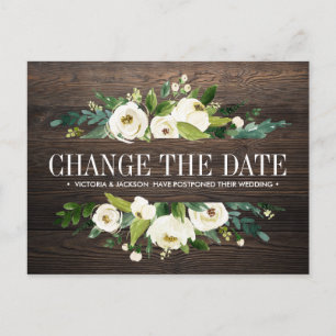 Blume WEDD AUS Holz ÄNDERN DAS DATUM DER VERSCHIED Ankündigungspostkarte