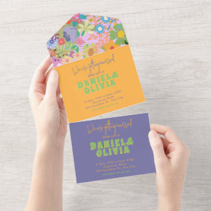 Blume Wedding Brautparty All In One Einladung