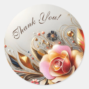 Blume Wedding Envelope/Geschenk Danke Stickers