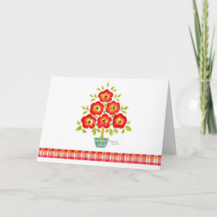 Blume Weihnachtsbaum Grußkarten Karte