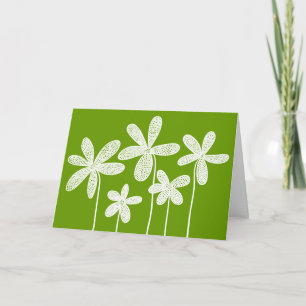 Blume - Weiß auf Grün 669900 Karte
