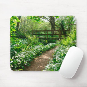 Blume Weiße Wildblumen im Wald Mousepad