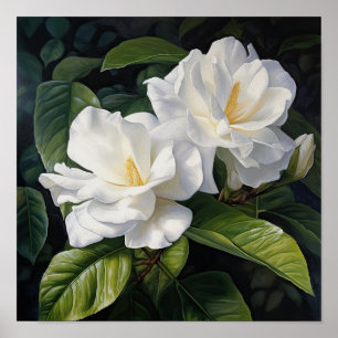 Blume Weißes Grödnerland Art Print Poster