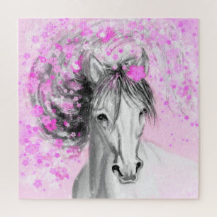 Blume Weißes Pferd und Rosa