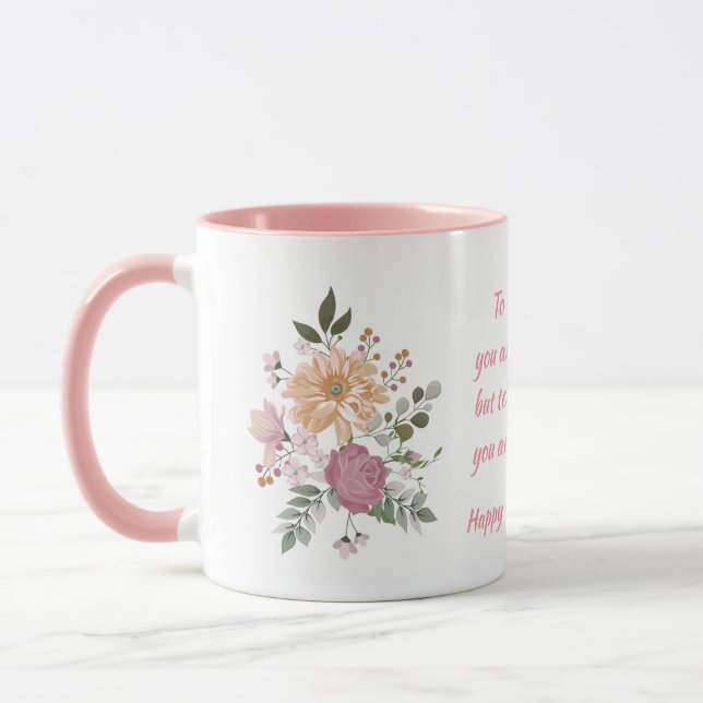 Blume & Wertungsquote Muttertag Tasse (Links)