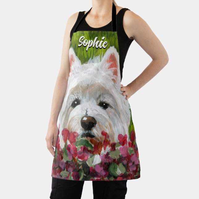 Blume Westie und Pink Schürze (InSitu)