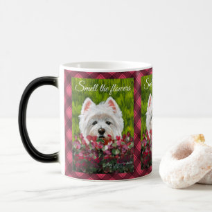 Blume Westie und Pink Verwandlungstasse