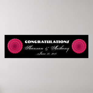 Blume Wheels Wedding oder Verlobung Banner V3 Poster
