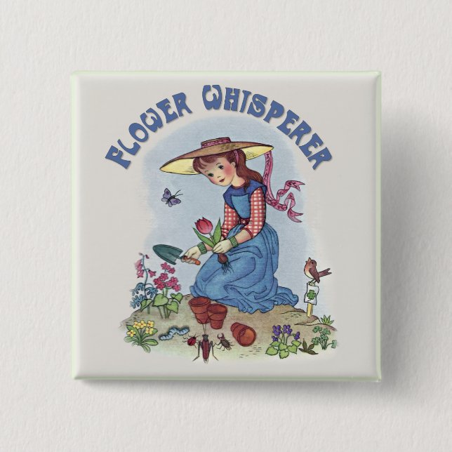 Blume Whisperer Button (Vorderseite)