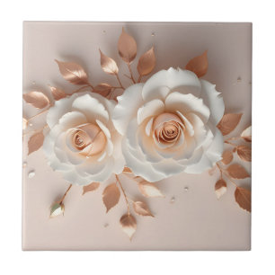 Blume White Blush 3 D Fliese
