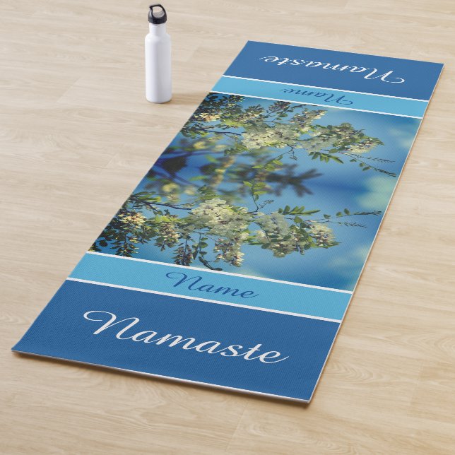 Blume White Locust Blüten Personalisiert Yogamatte (Beispiel)