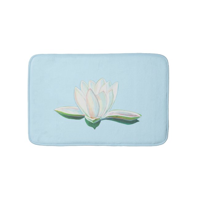 Blume White Lotus Badematte (Vorderseite)