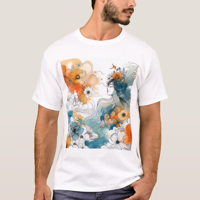 Blume Wiese T - Shirt (Vorderseite)