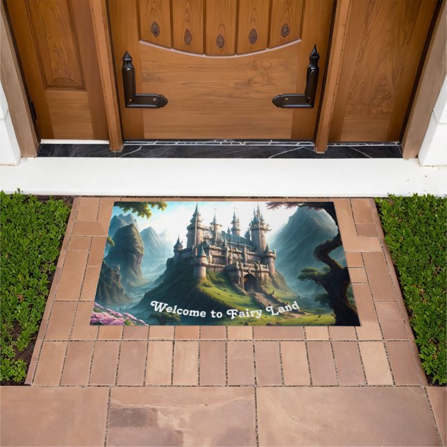 Blume Wiesenschloss Willkommen Fußmatte (Außenbereich)