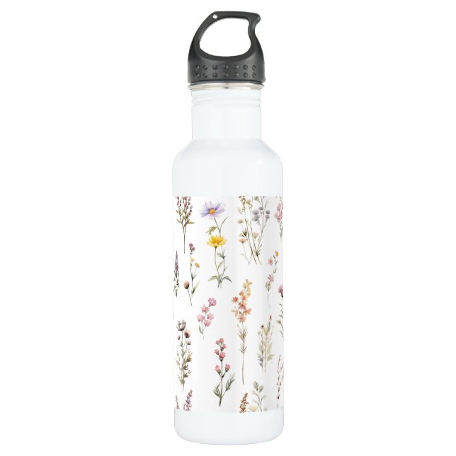 Blume, Wildblumen, Blume im Garten Edelstahlflasche (Vorderseite)
