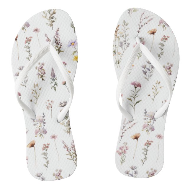 Blume, Wildblumen, Blume im Garten Flip Flops (Fußbett)