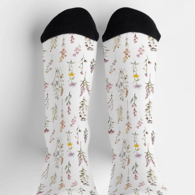 Blume, Wildblumen, Blume im Garten Socken (Oben)