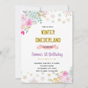 Blume Winterlandeinladung Einladung