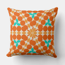 Blume Wirbel Kreise und wirbeln Orange und Aquamar