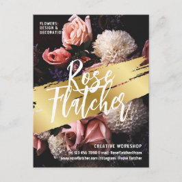 Blume Workshop Black Gold Postkarte