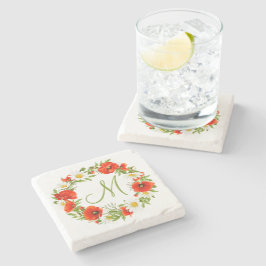 Blume Wreath Steinuntersetzer