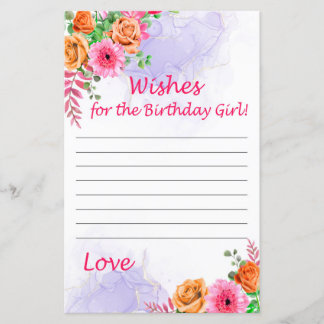 Blume wünscht Geburtstagsmädchen