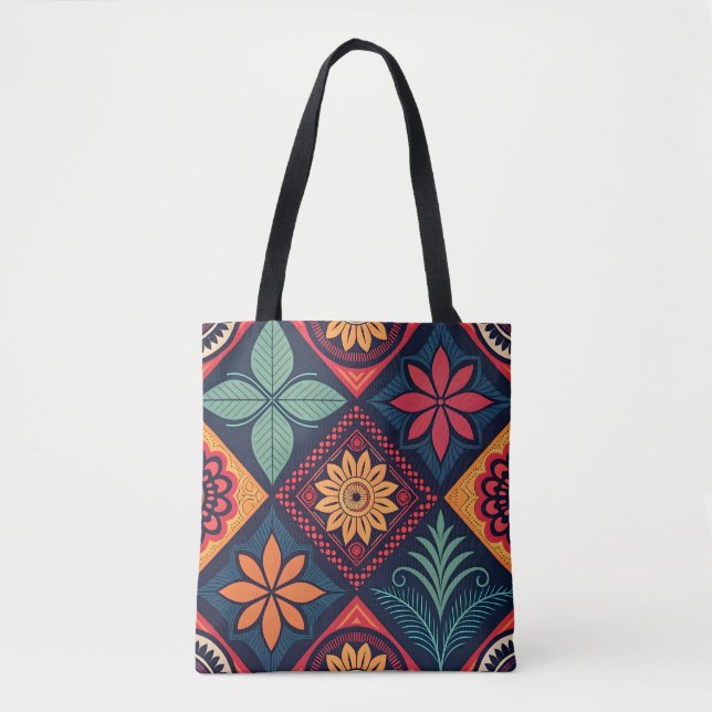 Blume-Zaubermuster Tasche (Vorderseite)