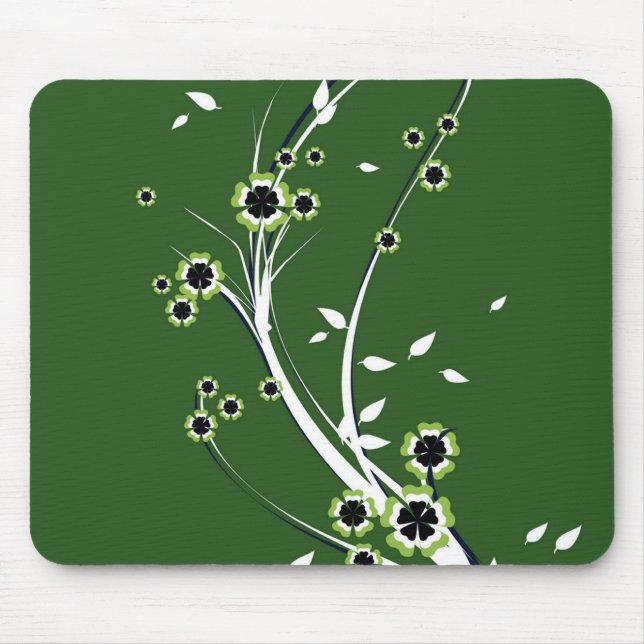 Blume zu grün - Mousepad (Vorne)
