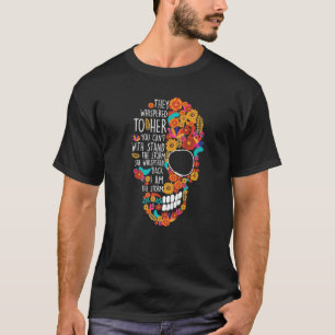 Blume Zucker Schädel Soule Tag Muertos Tag Tote H T-Shirt