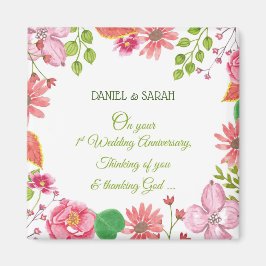 Blume zum 1. Hochzeitstag Magnet