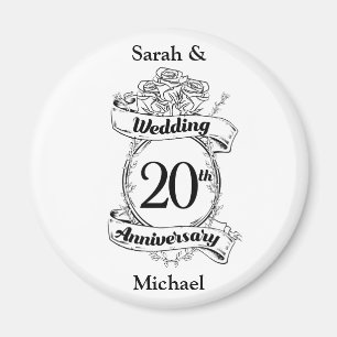 Blume zum 20. Hochzeitstag Magnet