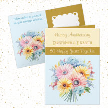 Blume zum 50. Goldenen Jubiläum blau