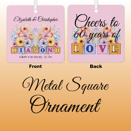 Blume zum 60. Jahrestag Ornament Aus Metall