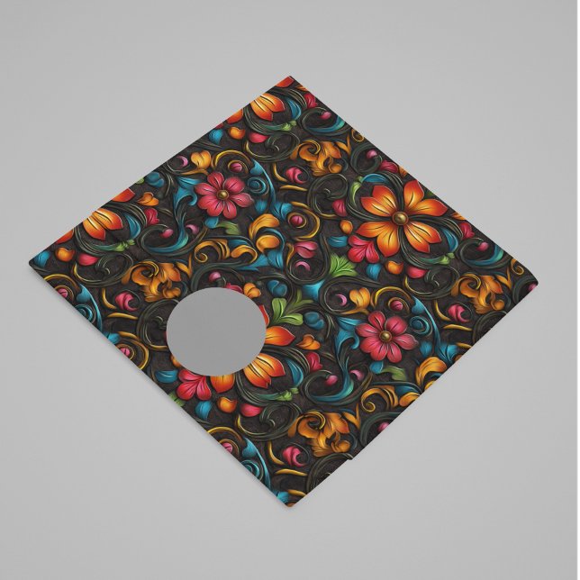 Blume zum Aussehen von gegrabenem Leder Seidenpapier (Von Creator hochgeladen)