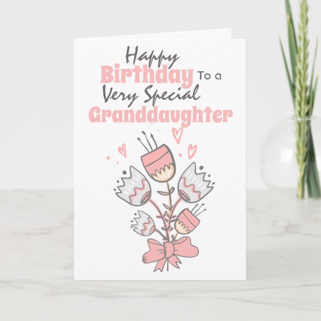 Blume zum Blumengebäck mit Lesebarübungen Karte (Vorderseite)