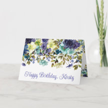 Blume zum Geburtstag: Blau und Weiß