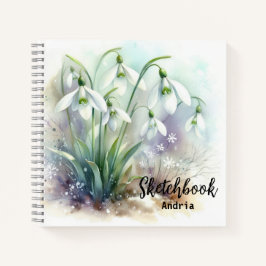 Blume zum Schneefall Notizbuch