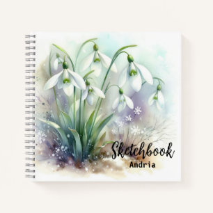 Blume zum Schneefall Notizbuch