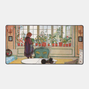Blume zum Windows von Carl Larsson Schreibtischunterlage