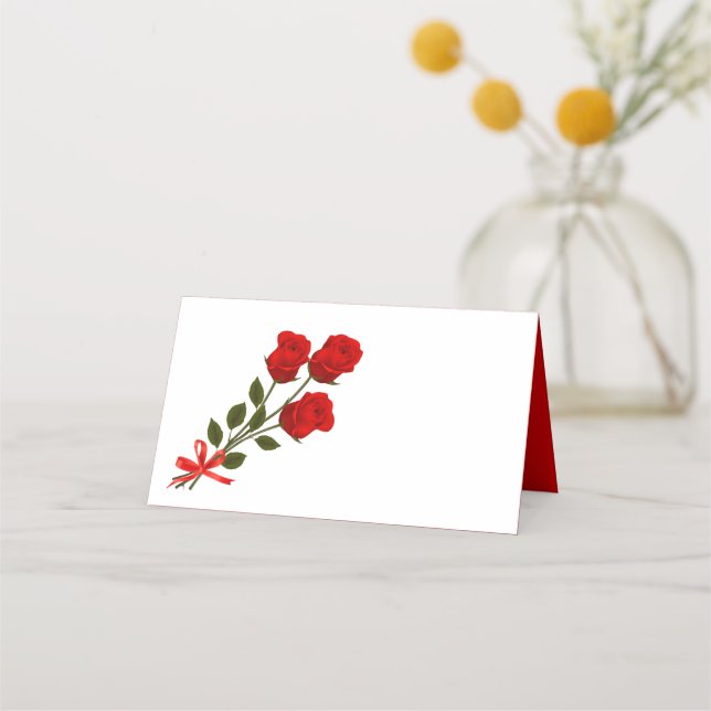 Blume zur Blumenkohle - Blume zur Hochzeitsfeier Platzkarte (Vorderseite)