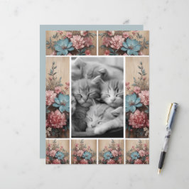 Blume zur Decke der Holzblattkarte