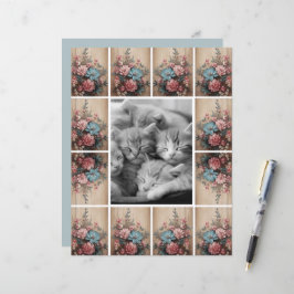 Blume zur Decke der Holzblattkarte