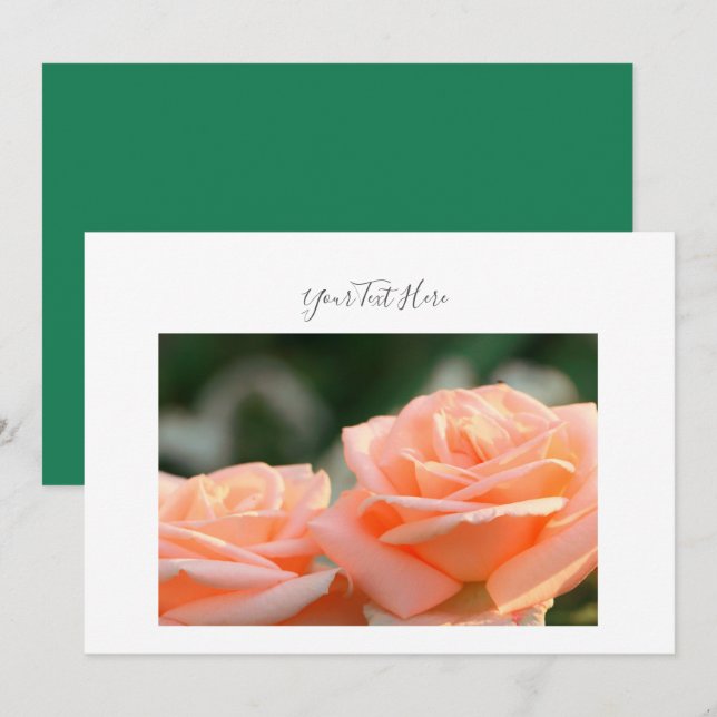 Blume zur Einladung Ihrer Creme-Rose (Vorne/Hinten)