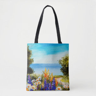 Blume zur Ölmalerei in Meeresnähe, Kamillenfeld, Tasche