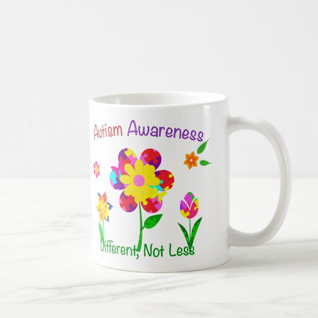 Blume zur Sensibilisierung für Autismus Kaffeetasse (Rechts)