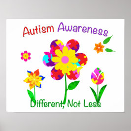 Blume zur Sensibilisierung für Autismus Poster