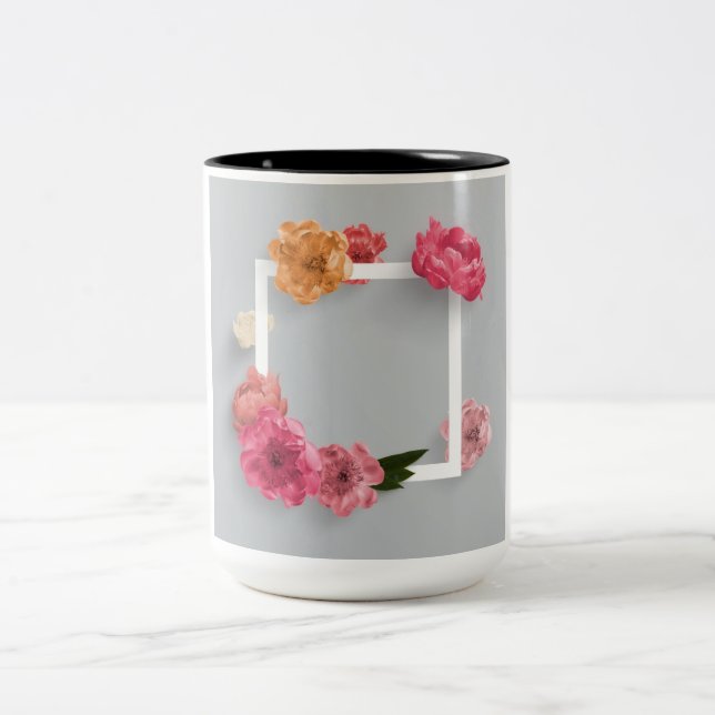 Blume Zweifarbige Tasse (Mittel)