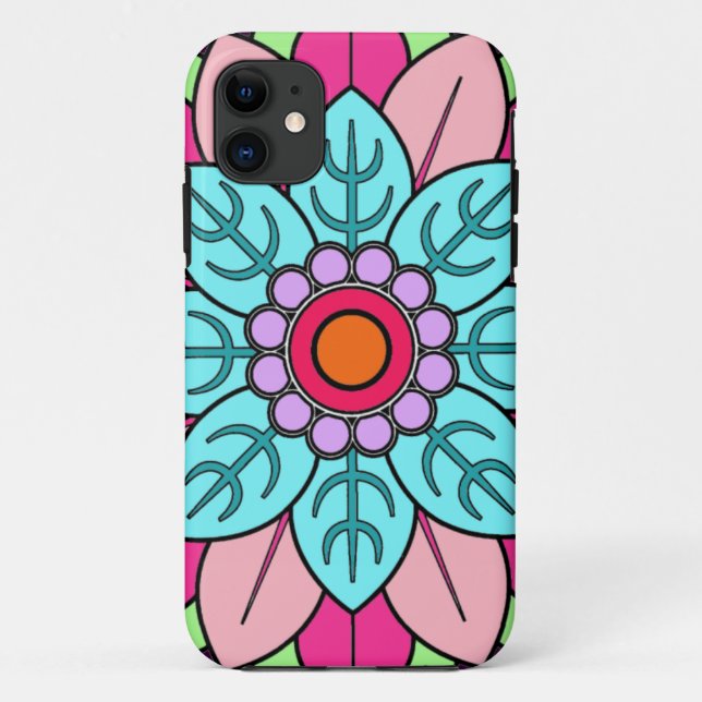 BlumeMandala Case-Mate iPhone Hülle (Rückseite)